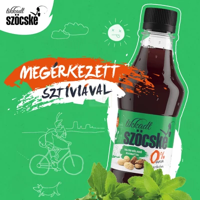 Tikkadt szöcske - A kóla magyarul 0,5 l (0% cukor - Sztíviával) 