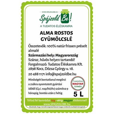 ALMA gyümölcslé 100%-os, rostos natúr gyümölcslé - 3 l