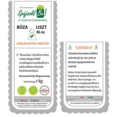 Spájzold Be! Búzaliszt BL 65  - 1 kg