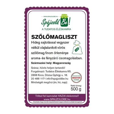 Spájzold Be! Vörös szőlőmag liszt finom őrlemény 400 g