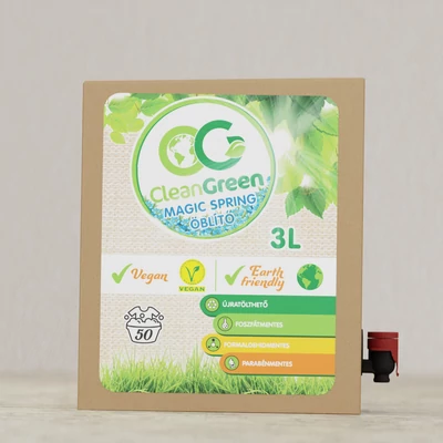 CleanGreen Magic Spring Öblítő – 3 L Bag In Box – utántölthető/refill Természet- és bőrbarát!